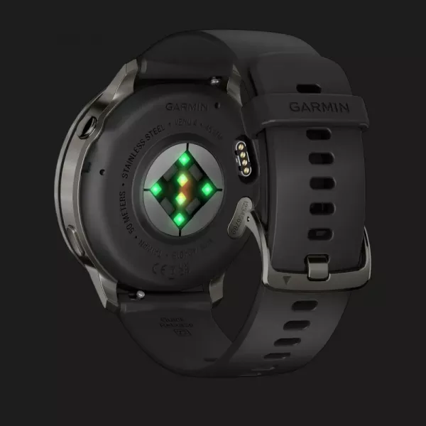 Garmin Venu 4 45mm Slate with Black Silicone Band