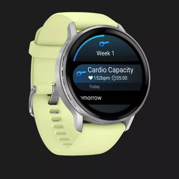 Garmin Venu 4 45mm Silver with Citron Silicone Band