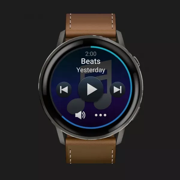 Garmin Venu 4 45mm Slate with Black Silicone Band and Brown Leather Band