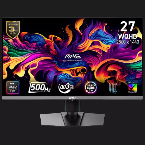 Монітор MSI 26.5" MAG 272QP QD-OLED X50 500Hz (UA)