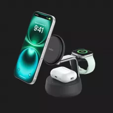 Безпровідна зарядка Belkin 3в1 UltraCharge Pro Magnetic Charging 25Вт Dock (Charcoal)