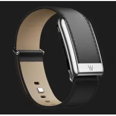 Ремінець Whoop LeatherLuxe Band Straight для Whoop 5.0 (Black/Cream with Titanium) (Size L)