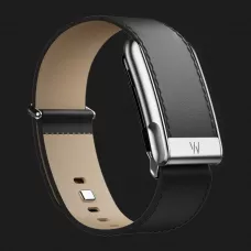 Ремінець Whoop LeatherLuxe Band Straight для Whoop MG (Black/Cream with Titanium) (Size L)